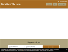 Tablet Screenshot of fincahotelvillalucia.com